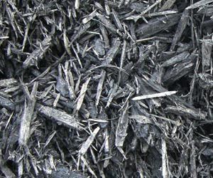 Black-dyed wood mulch