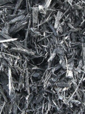 Black-dyed wood mulch