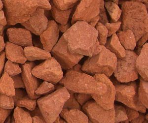 Red brick chips