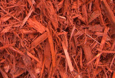 red-mulch Red-dyed wood mulch